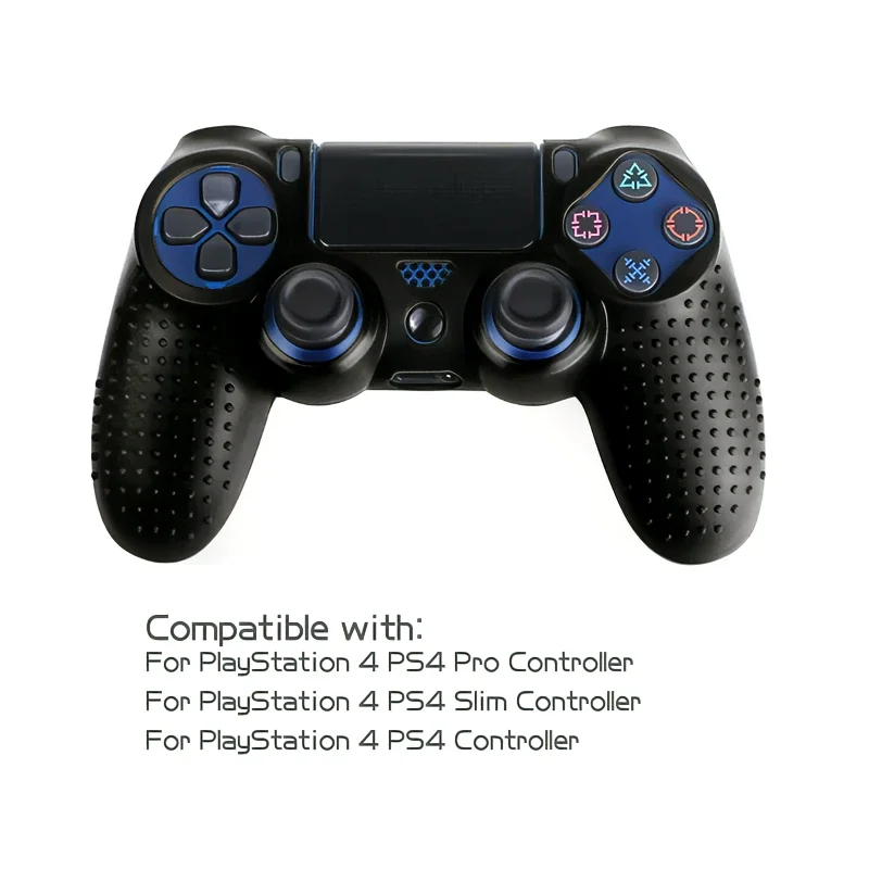 ضفدع البيانات المضادة للانزلاق سيليكون غطاء مطاطي لسوني Dualshock 4 ، PS4 برو حالة تحكم ضئيلة ، عصا قبضة غطاء لمحطة اللعب 4