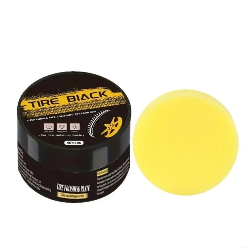 2025 New Automotive Sponge Wax set Small Car Tire Polish Rubber Surfaces Renewal Cream