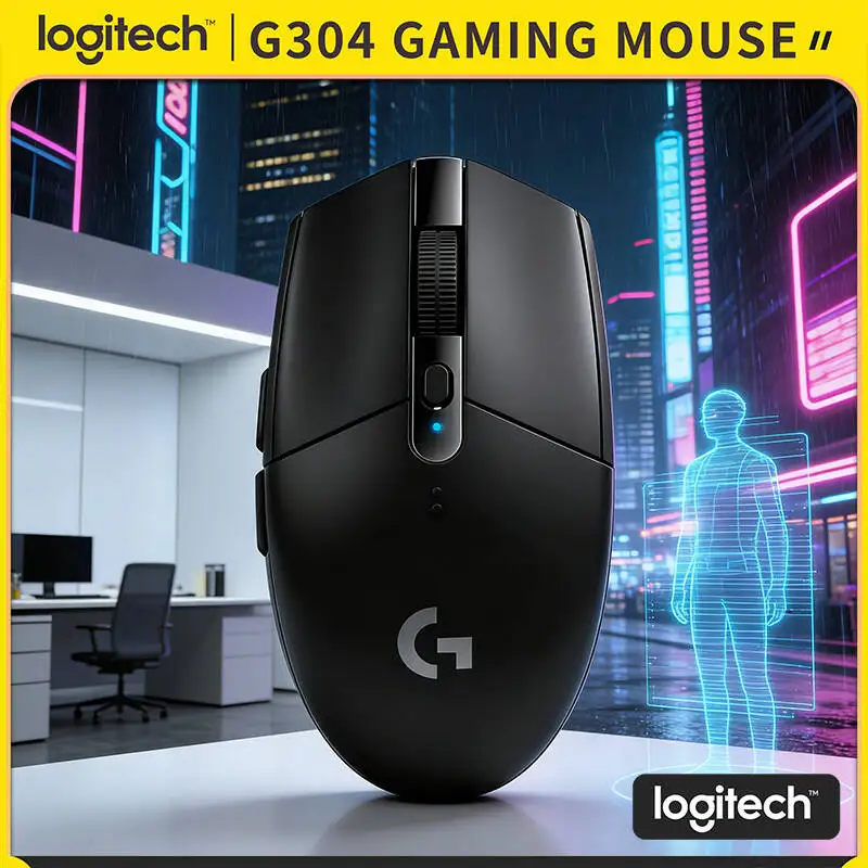

Беспроводная игровая мышь Logitech G304 LIGHTSPEED, 12000 DPI, задержка 1 мс, сенсор HERO, 250 часов автономной работы, низкое энергопотребление, для ПК-геймеров