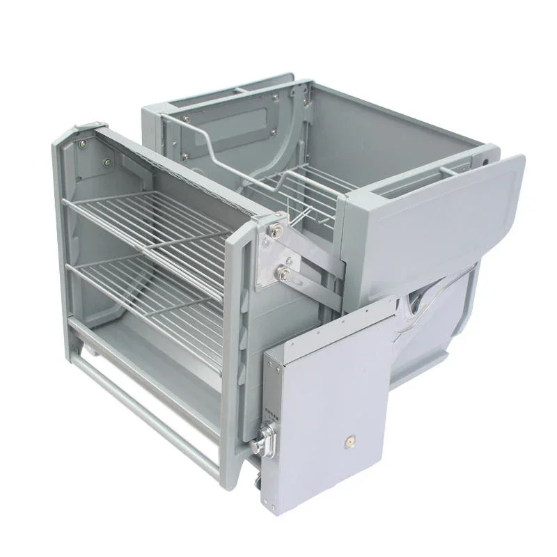 Double Drop-Down Basket Kitchen Cabinet Accessories Pantry Organizer Magic Collector