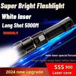 Most Powerful Long Shot LED Flashlight Zoomable Camping Torch Built-in 18650 Battery High Power Tactical Lantern for Outdoors