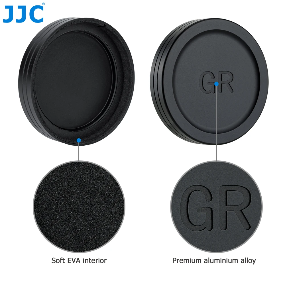 JJC Aluminium Alloy Metal Lens Cap for Ricoh GR IIIx GR III GR II Lens Cap Cover Protector Inner Soft EVA Camera Lens Accessory