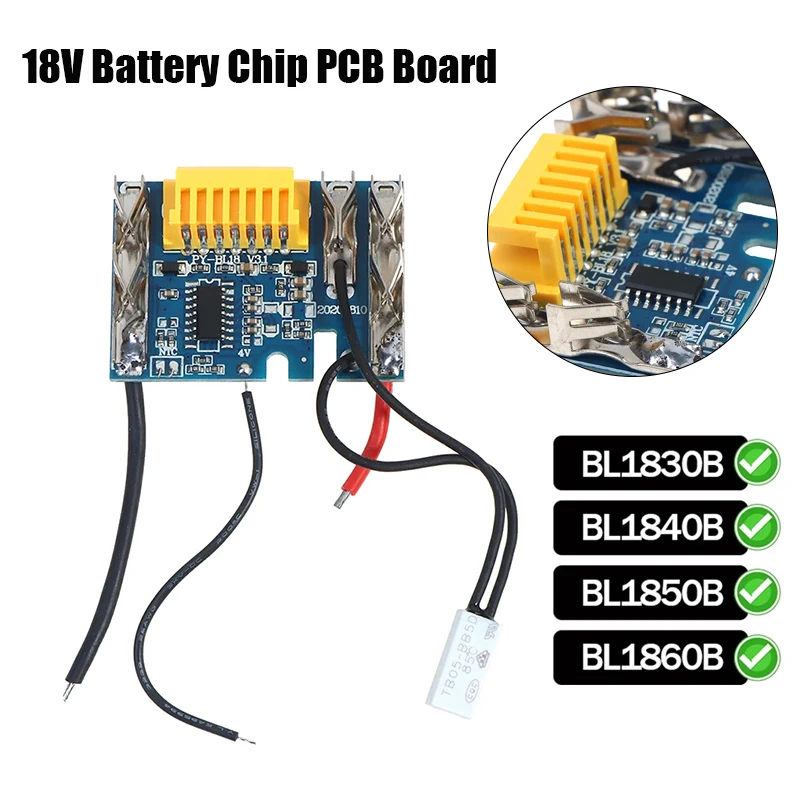 

1-2PCS 18V Battery Chip PCB Board Replacement for Makita BL1830 BL1840 BL1850 BL1860(Not included battery)