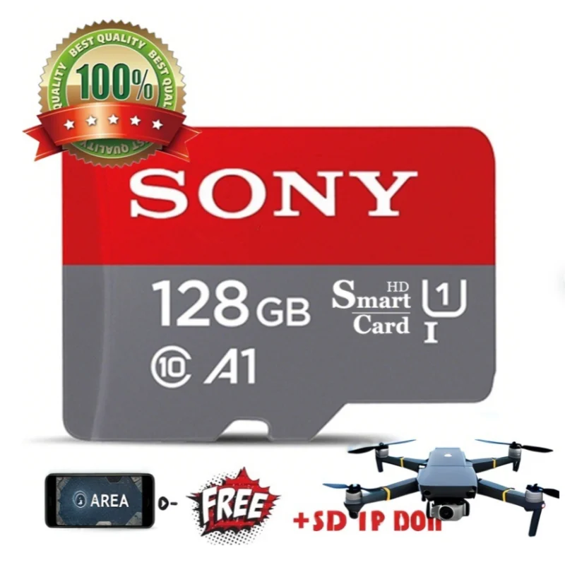 SONY 1TB Micro SD Memory Card TF Flash Card Ultra A1 128G 256G 512G 1TB High Speed SD Card, Suitable for Mobile/PC/Desktop/Drone