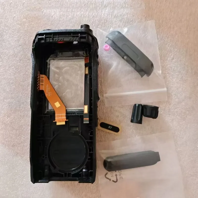 Kit de capa frontal de substituição com teclado completo para acessórios de rádio bidirecional Motorola R7