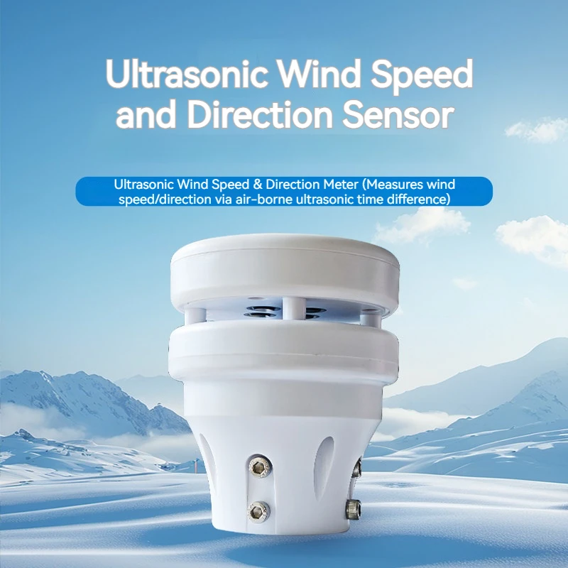 Ultrasonic Wind Speed Wind Direction Sensor RS485 Modbus Weather Monitoring Station IP65