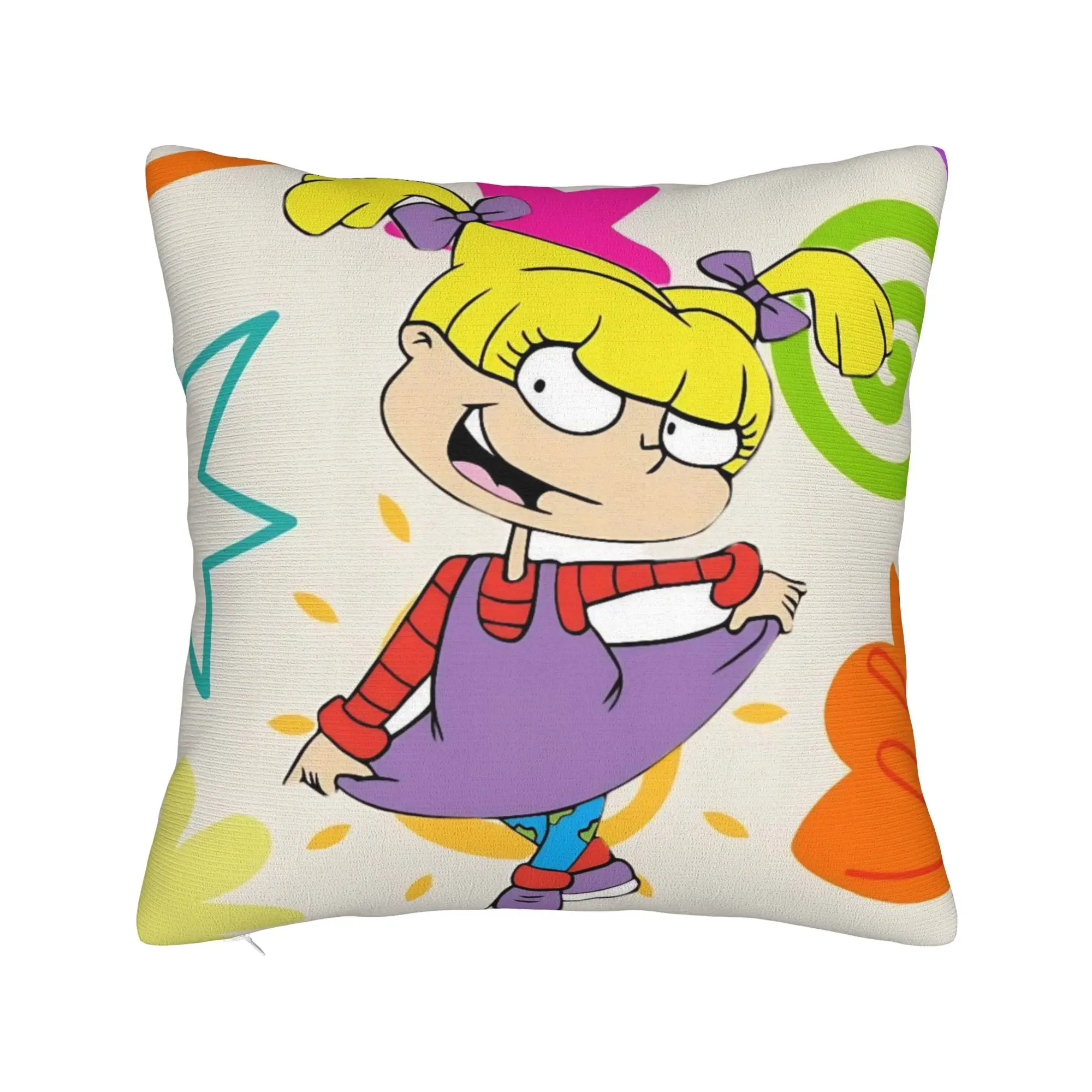 Cartoon R-Rugrats Pillowcase Merch Printed Cushion Cover Decorations  Throw Pillow Case Cover Seat Multi-Size