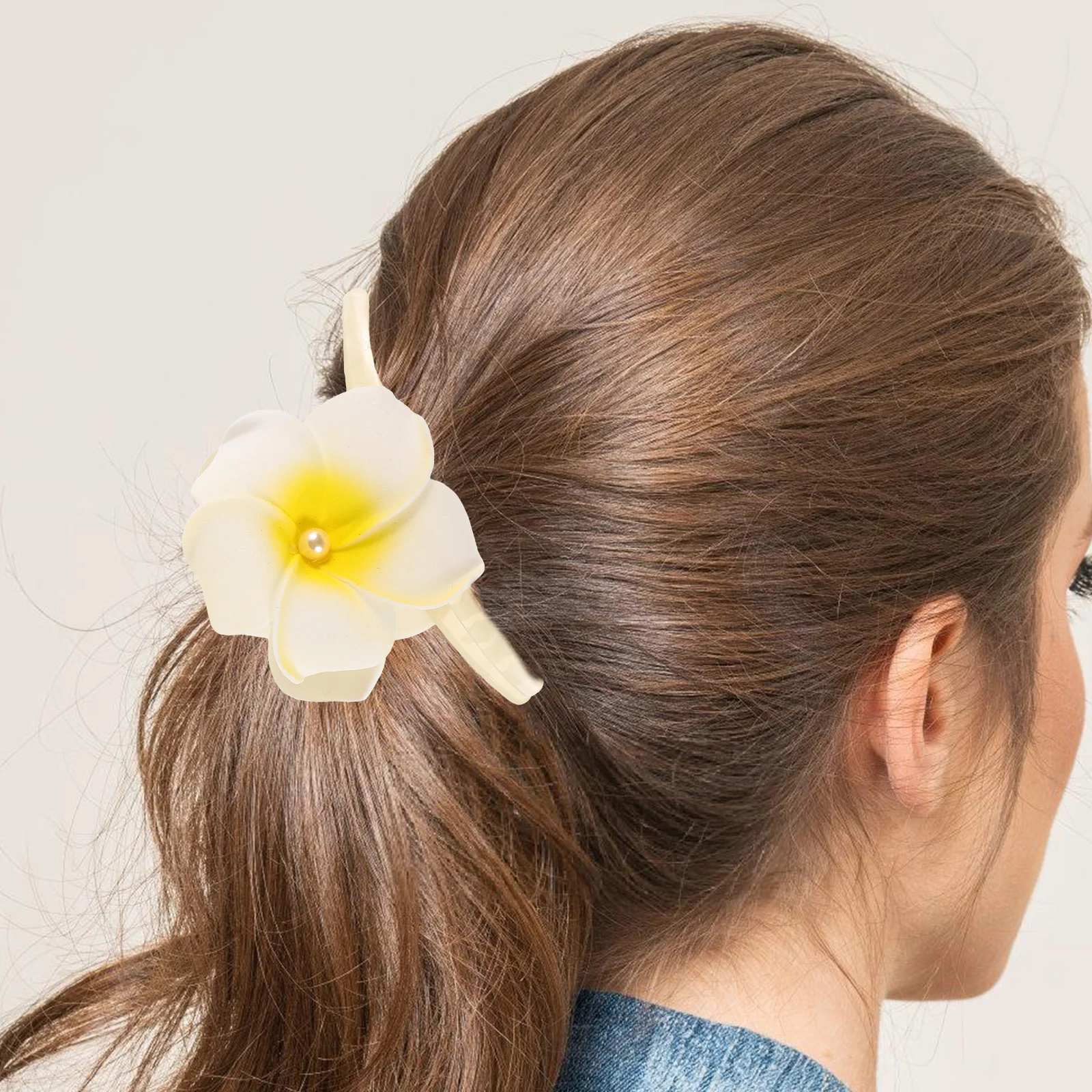 

2Pcs Delicate Flower Hair Claw Clips for Women Large Size Stylish Lightweight Well Matched with Various Outfits