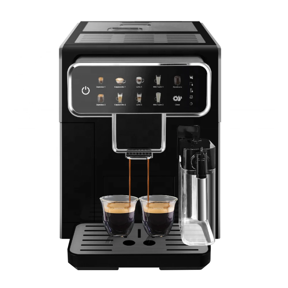 Comercial totalmente automático cafeteira inteligente cafeteira espresso kaffeemaschine cappuccino latte máquina de café com tanque de leite