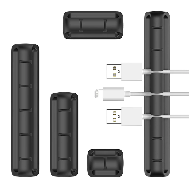 Organizer do kabli kabel silikonowy Winder zarządzania pulpitem schludny zacisk mocujący zarządzania dla organizatora przewód słuchawek klawiatura z