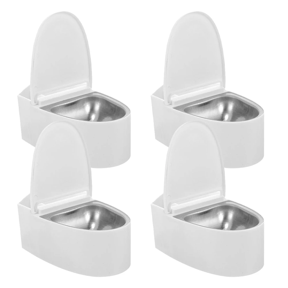 

4 pcs Toilet Ashtray Retro Windproof Lid Home Cigarette Indoor Cool Bathroom Decor Wall Mounted Smoke Household