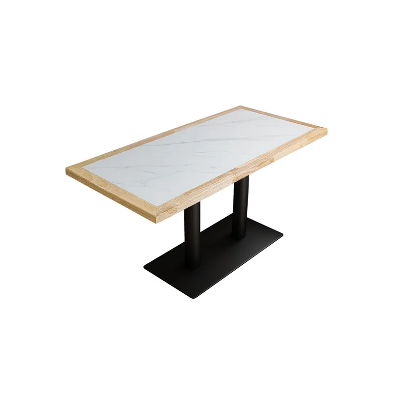 

Light luxury rock slab small round table, table and chair combination, rectangular
