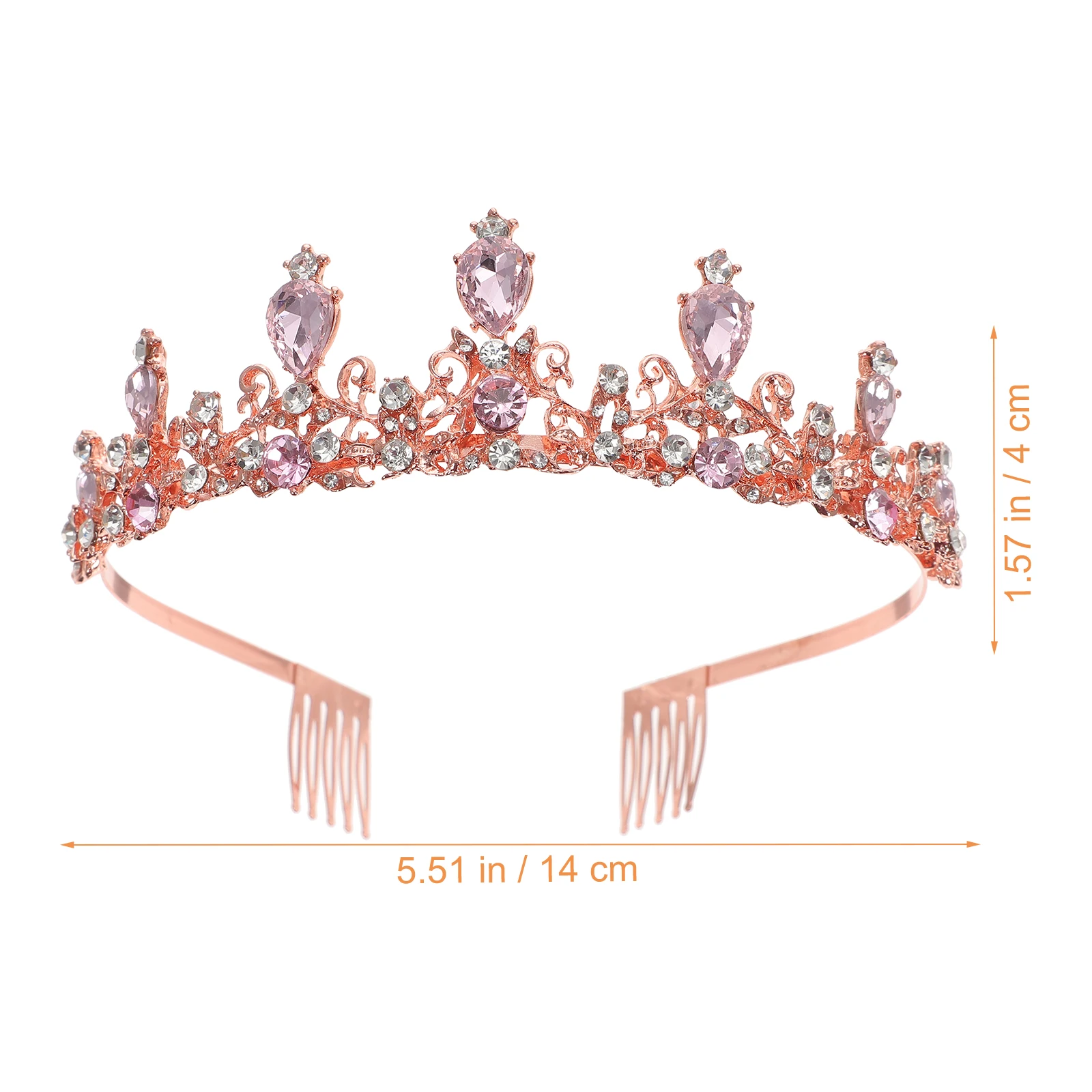 

Stainless Steel Princess Crown For Women Bar Mitzvah Wedding Hair Accessories Lightweight Crystal Bridal Tiara Durable Party