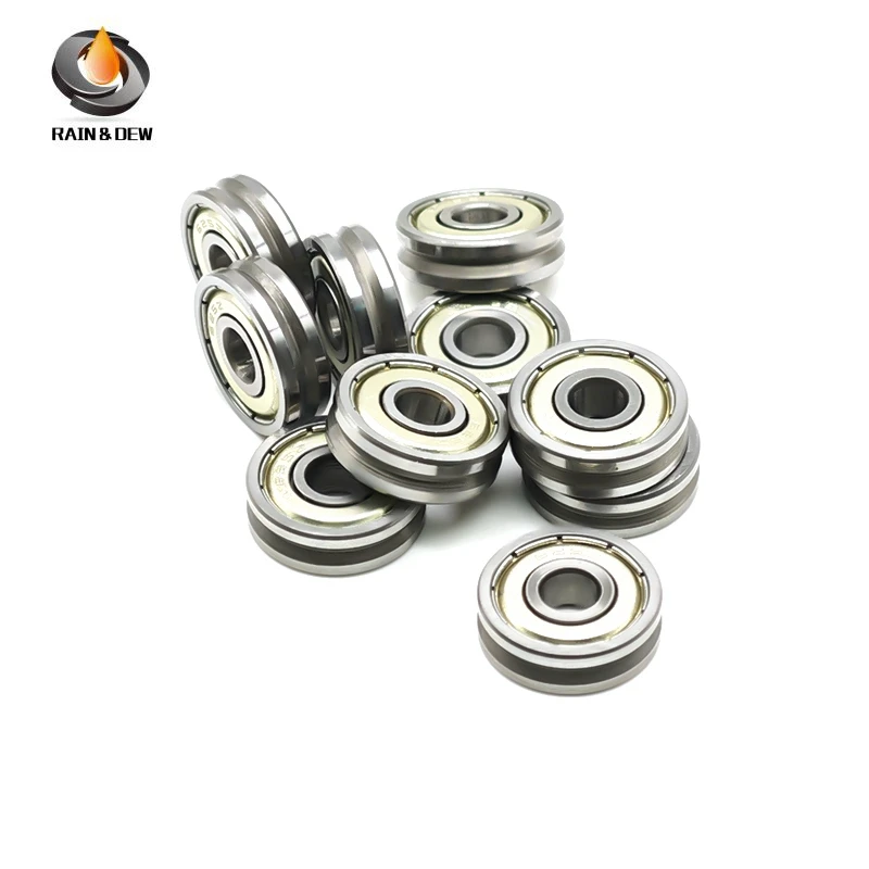 Nut V Over Line Riemenscheibe 10PCS Drahtführungsschiene V-Nut Miniaturlager V624ZZ V625ZZ 604UU U22 V6000ZZ