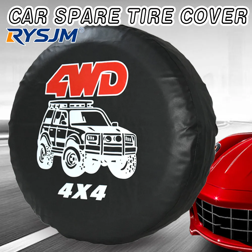Capa para roda de reserva de carro de 14, 15 e 16 polegadas, capa para pneu de reposição de veículo, capa protetora de pneu de garagem em PVC para Toyota e Jeep.