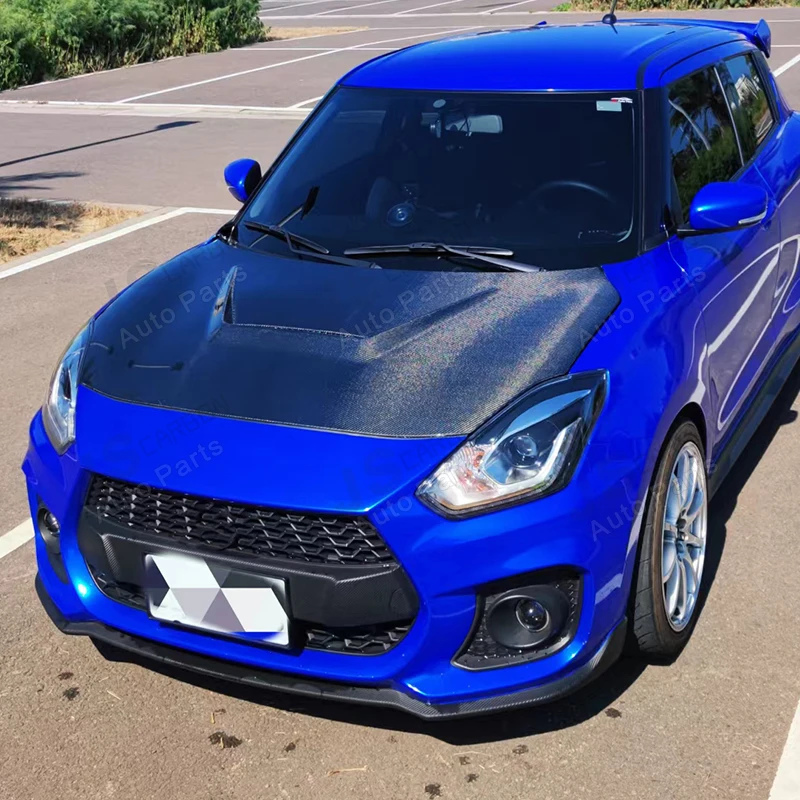 For Suzuki SWIFT Sport ZC33S Carbon Fiber Hood Automotive Front Hood Racing Style Vents Radiator Hood Exterior upgrade Body Kit