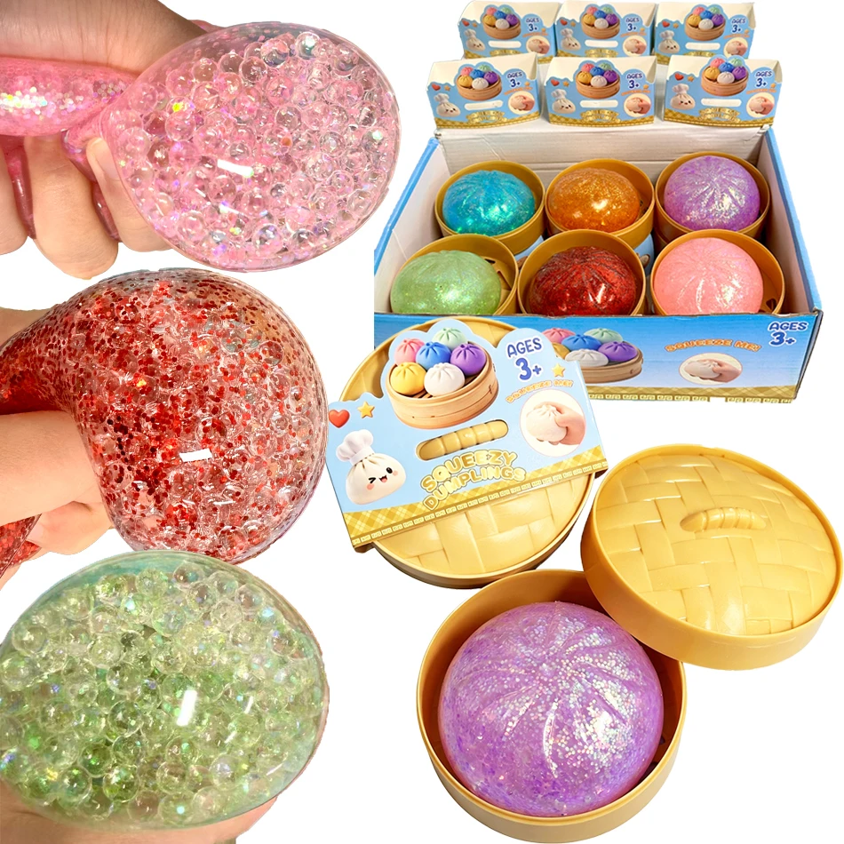 

Steamed Stuff Bun Anti-Stress Ball Fidgets Dumpling Squishies Soft Slowing Rebound Foam Toy Ultra-Soft Decompression blind box