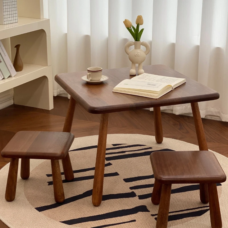 Creative Small Unit Design for Simple Solid Wood Home Children's Study Table