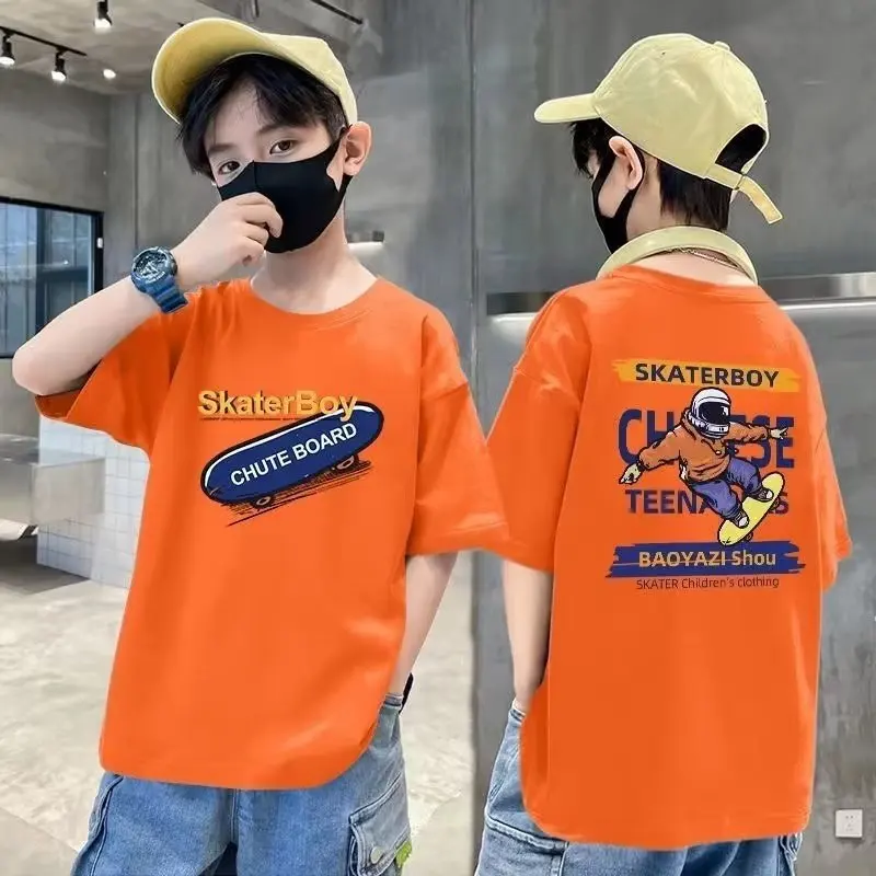 

New Summer Kids Clothes Streetwear Fashion Cartoon print T Shirt Tops Children Boys Girls Clothes 100%cotton Short Sleeve Tees