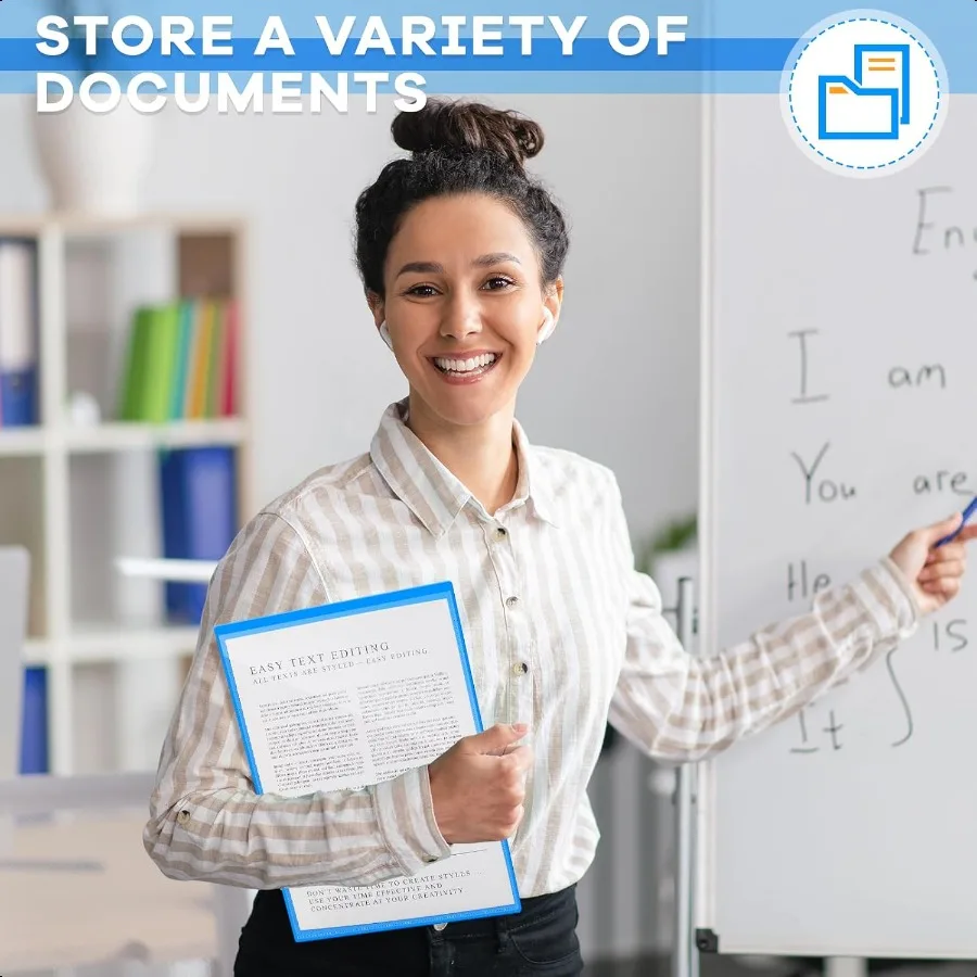 12 шт. 2-карманные папки для школы и дома с 4 прозрачными внутренними карманами. Пластиковые сверхмощные папки для домашних заданий. Батьки, учителя, коммуниции.