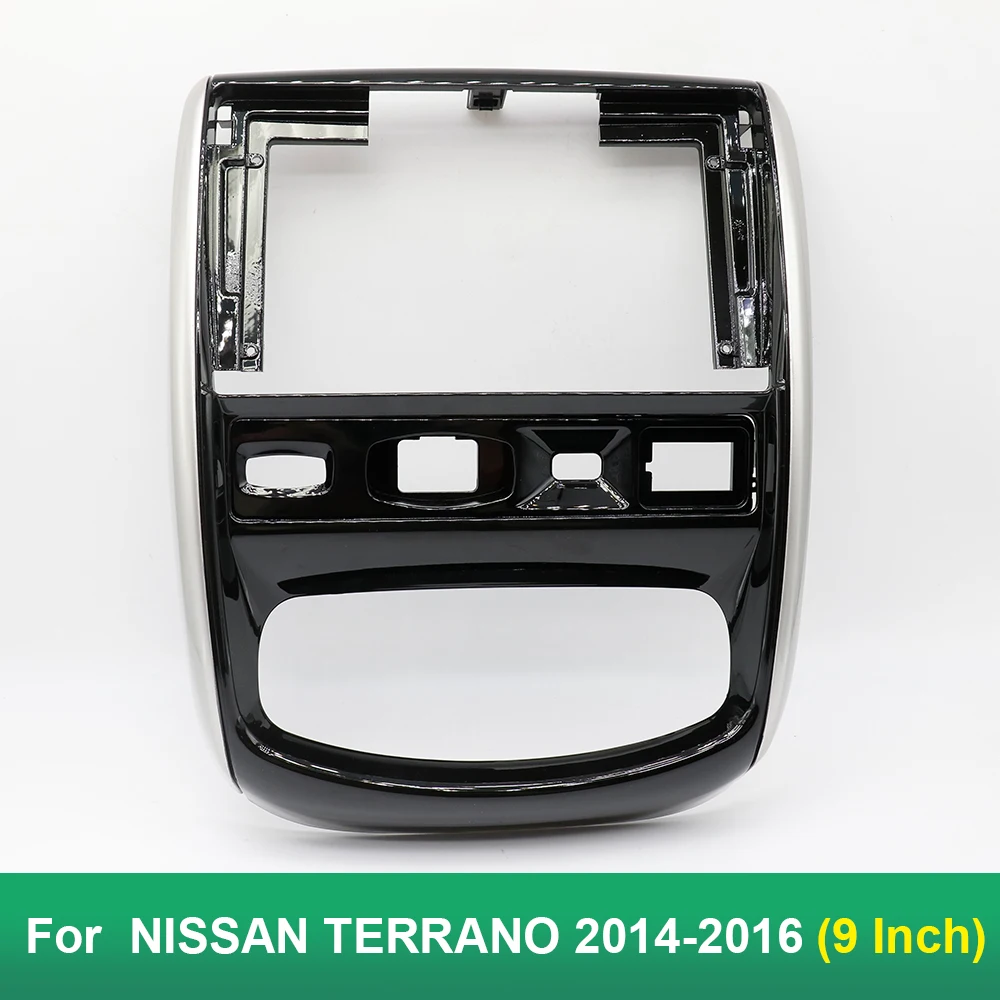 9 inch Car Fascia Radio Panel for NISSAN TERRANO 2014-2016 Dash Kit Install Facia Console Bezel Adapter Plate Trim Cover Frame