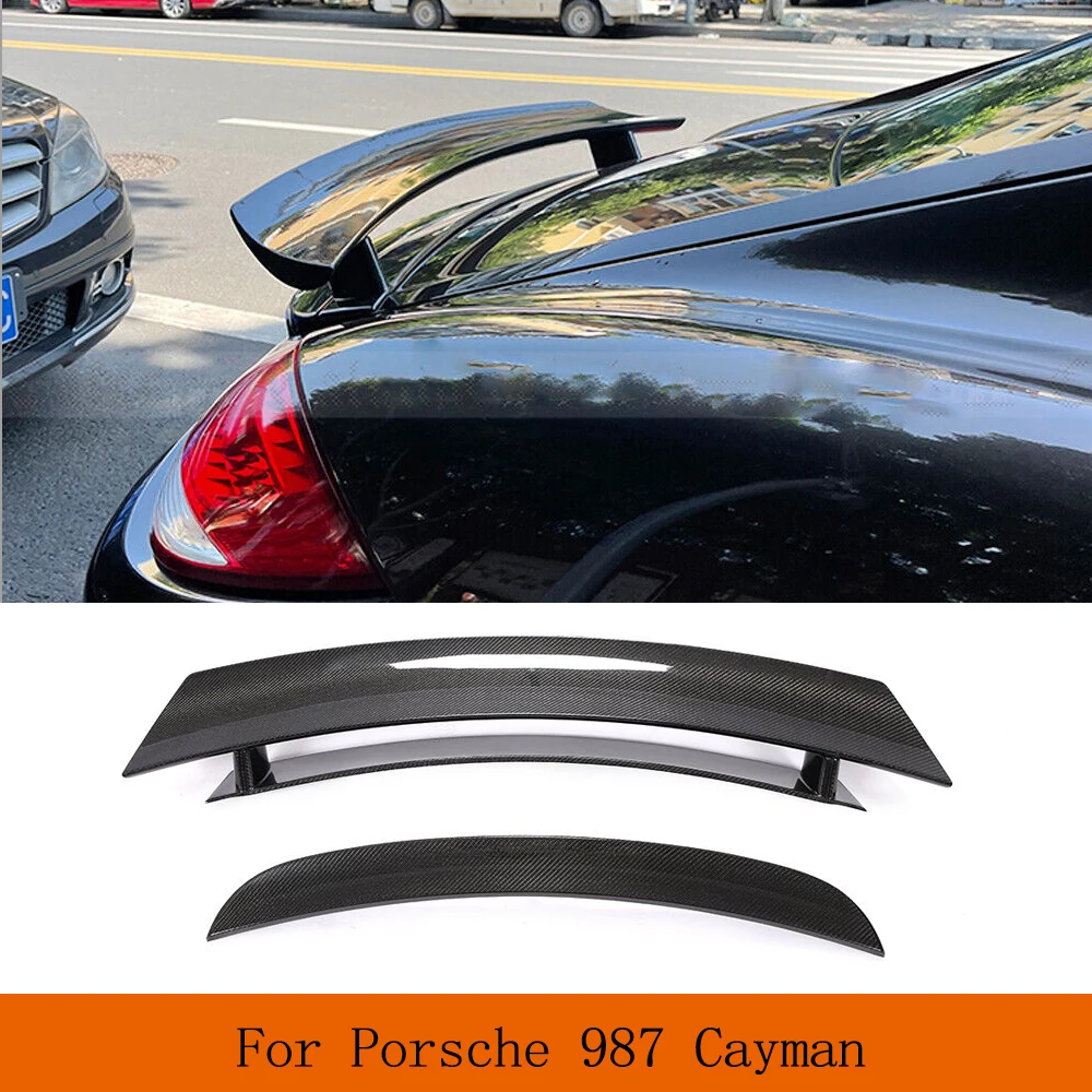 Car Rear Trunk Boot Lip Wing Spoiler For Porsche 987 Cayman 2005 - 2012 Carbon Fiber Rear Trunk Spoiler Wing