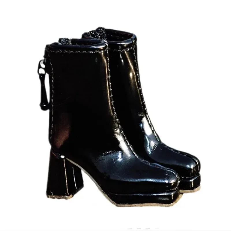 Bota de tornozelo artesanal de várias cores, escala 1/6, alta qualidade, com zíper, sapatos ocos, modelo adequado para figuras de ação tbleague ph, corpo