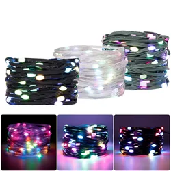 Dc 5V Ws2812b Adresseerbare Led String Transparant Groen Zwart Ws2812 3pin Wire Rgb Strip Kerstverlichting Waterdicht Decor