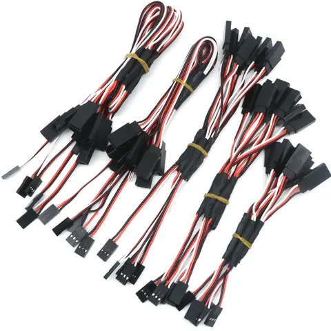 10pcs/lot 100/150/200/300/500mm RC Servo Y Extension Cord Cable Lead Wire For RC Servo JR Futaba RC Airplane Helicopter Car DIY