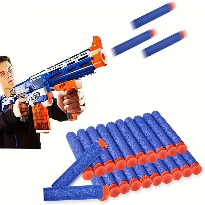 50/100 pezzi, freccette di riempimento blu, proiettili a testa morbida freccette in schiuma, pistola giocattolo per bambini, accessori per pistola freccette, peluche, riempimento di pistola
