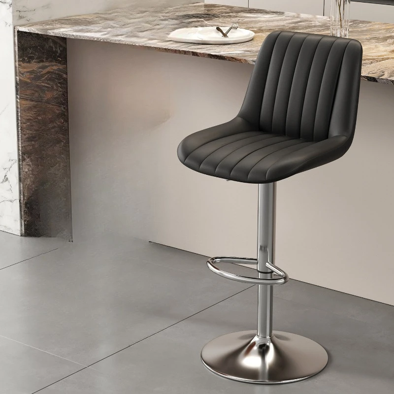 Modern Simple Bar Chair Cashier Front Lifting Backrest Chair Household minimalist sillas altas para isla de cocina furniture