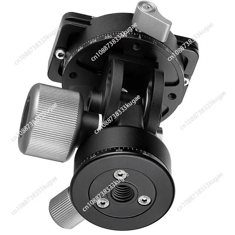 Indexing disc panoramic clip seat 2D gimbal suitable for tripod telephoto video shooting