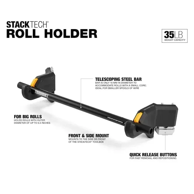 TOUGHBUILT TB-B1-A-32 STACKTECH Paper Towel Holder Stackable Specialized Hanger Roller Cord Storage Plus Box Accessories