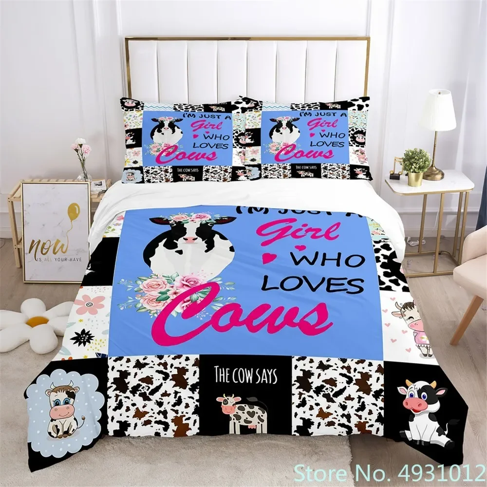 

Cow Mammals Bedding Set 3D Print Duvet Cover for Child Kids Teens Adult Home Textile Quilt Cover