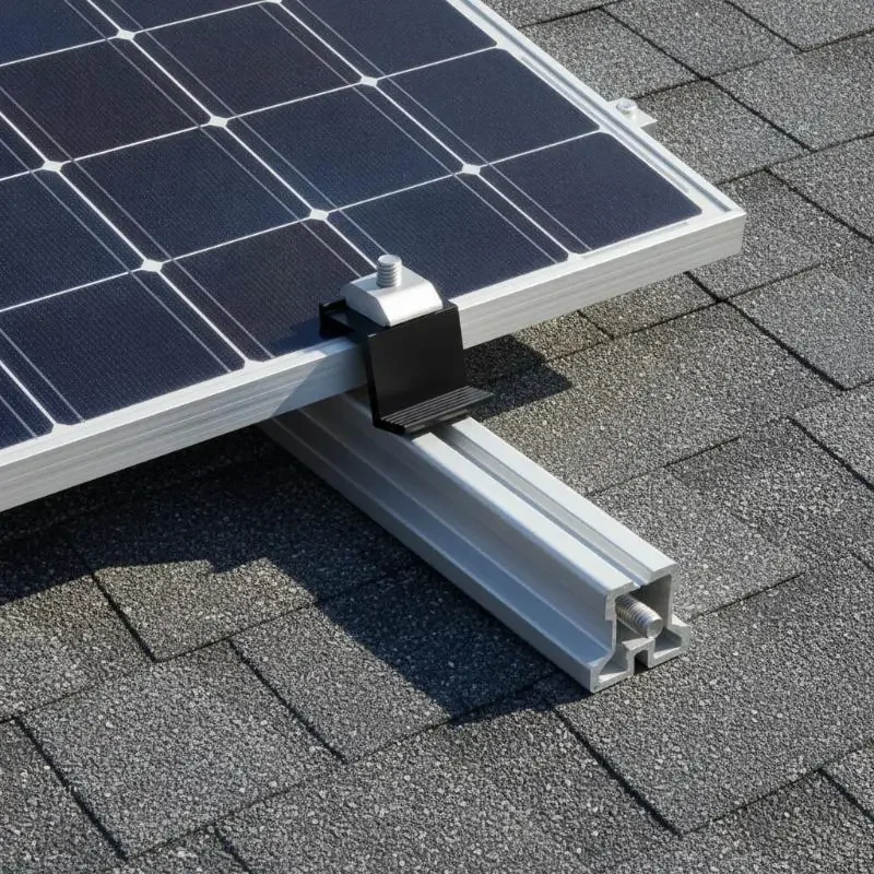 Aluminum Alloy Solar Panel Mounting Clamp Anti Corrosion Coating Firm Fixation For Rooftop Solar System Installation