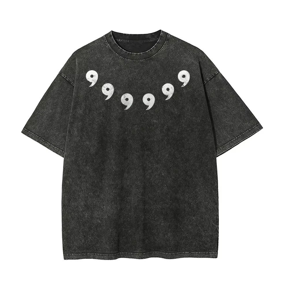 Camiseta Naruto Sage of Six Paths Magatama Vintage Acid Wash Streetwear Retro Anime Gráfico Algodón para Hombre