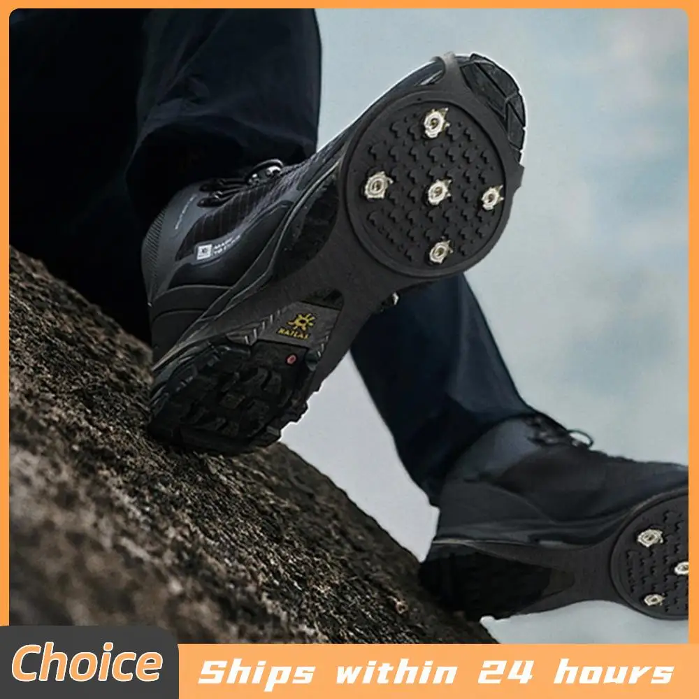 5/8 Zähne Eisgriff-Spikes für Schuhe Winter Outdoor Rutschfeste Wandern Bergsteigen Eis Schnee Steigeisen Rutschfeste Schuhüberzieher