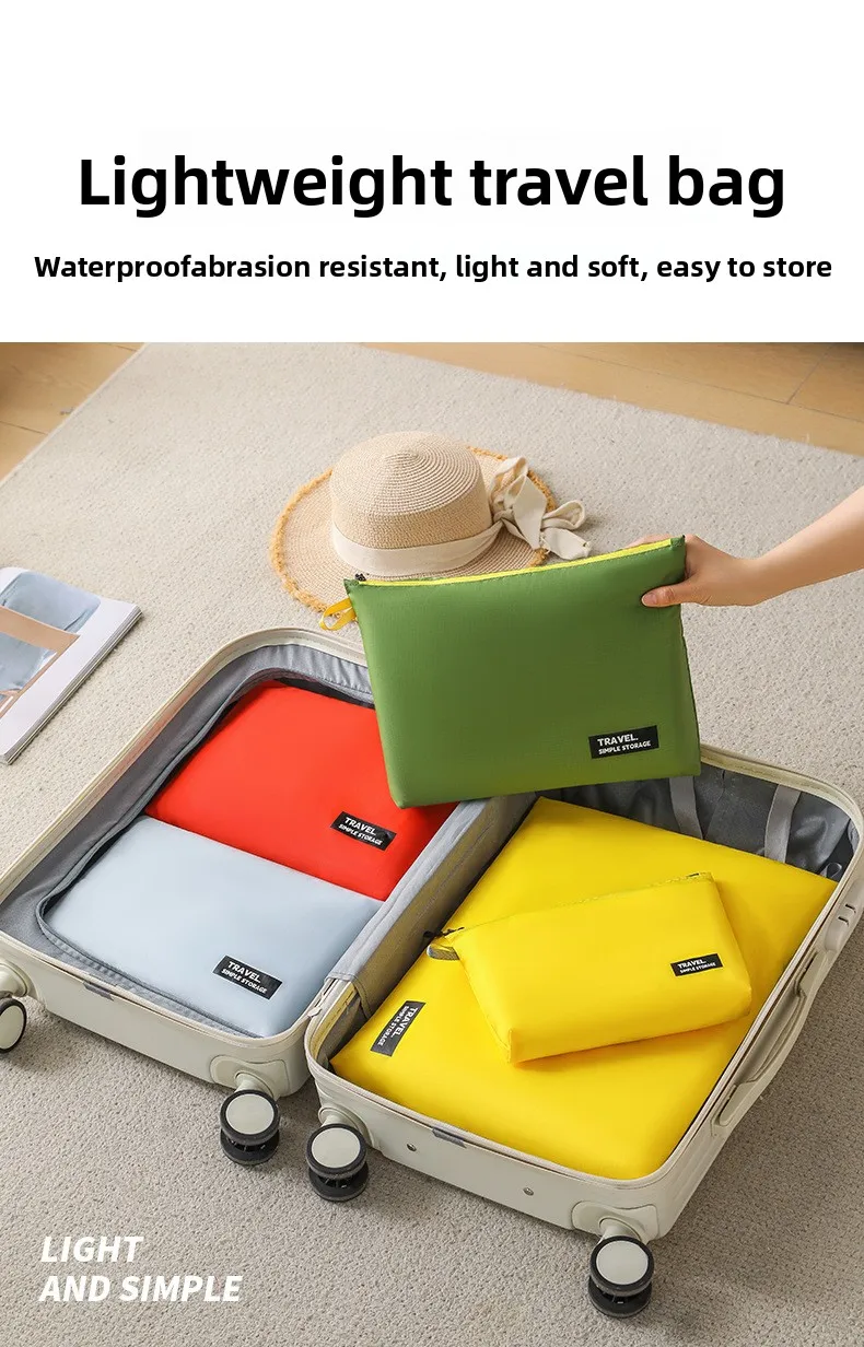 4-teiliges Set Ultraleichte Kleidungsaufbewahrungstasche Wasserdicht Faltbar Reise-Organizer Beutel Wasserabweisend Platzsparend – Detail 1