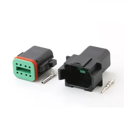 20 Sets Black  8 Pin DJ3081Y-1.6-11/21 DT Connectors DT04-8P,DT06-8S Automobile waterproof wire electrical connector plug