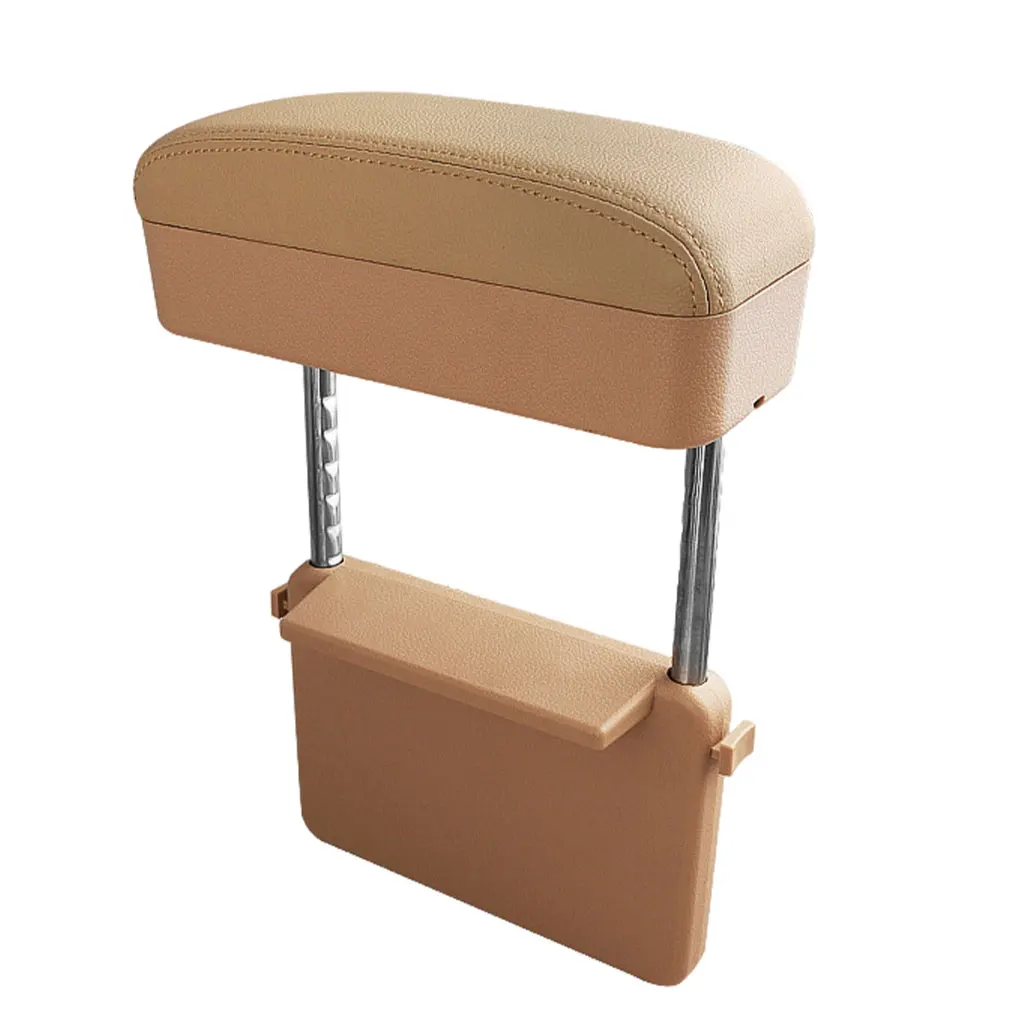 Car Center Console Armrest Box PU Leather Adjustable Interior Organizing