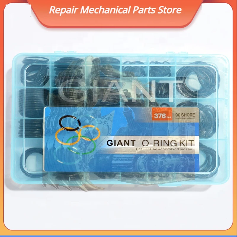 For 90 Shore O-ring Kit Excavator O-ring Repair Box Seal Kit