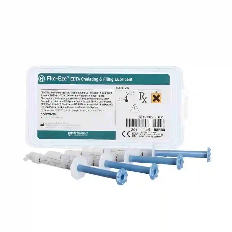 

Смазывающий раствор для корневых каналов без пероксида Ultradent File-Eze 19% EDTA, эндодонтический смазочный раствор, совместимый с гелем-заполнителем для зубов