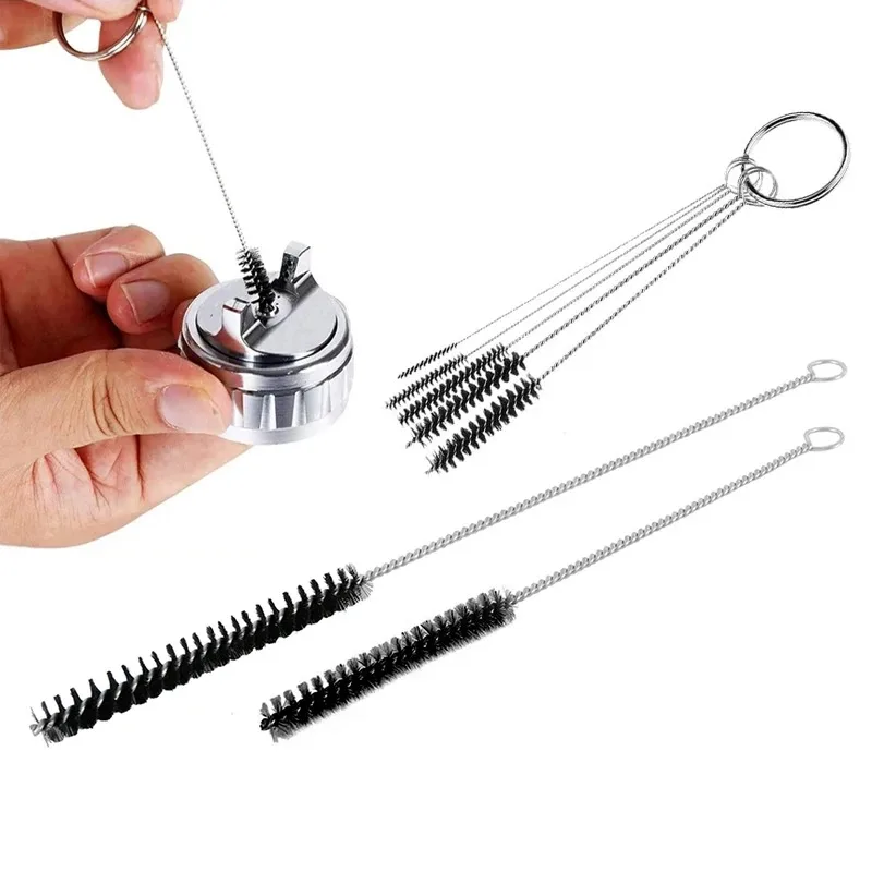 Kit de herramientas de reparación y limpieza de boquillas para pistolas de pulverización de aerógrafo, herramienta de limpieza con aguja y juego de cepillos, 17 Uds.