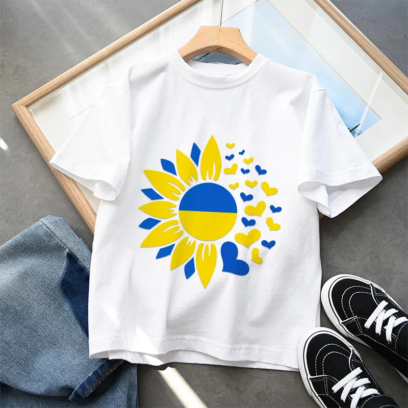 Cute Ukraine T-shirt For Boys TShirt Ukrainian T-Shirt Harajuku Kids Tshirt Tee Little Boys Girls Unisex Top ShortSleeve T-Shirt