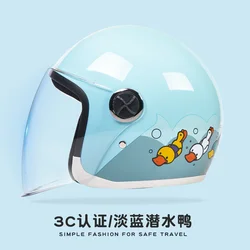 AD Men's Motorcycle Helmet HD Anti-fog Open Face MOTO Helmets Four Season Universal Electric Vehicle Certified Safety Cap