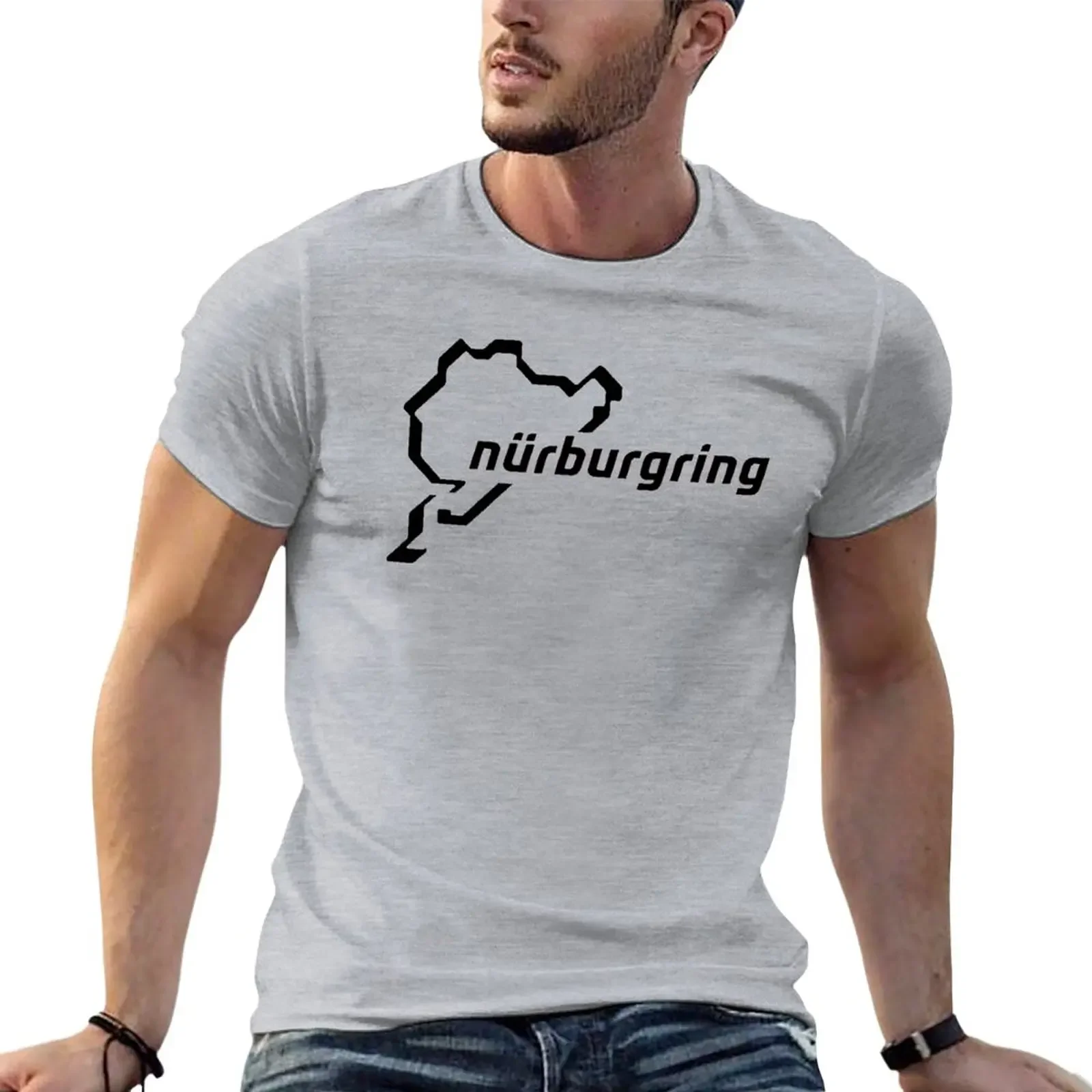 

Nurburgring Race track T-Shirt customizeds Aesthetic clothing cotton graphic tees vintage mens graphic t-shirts hip hop