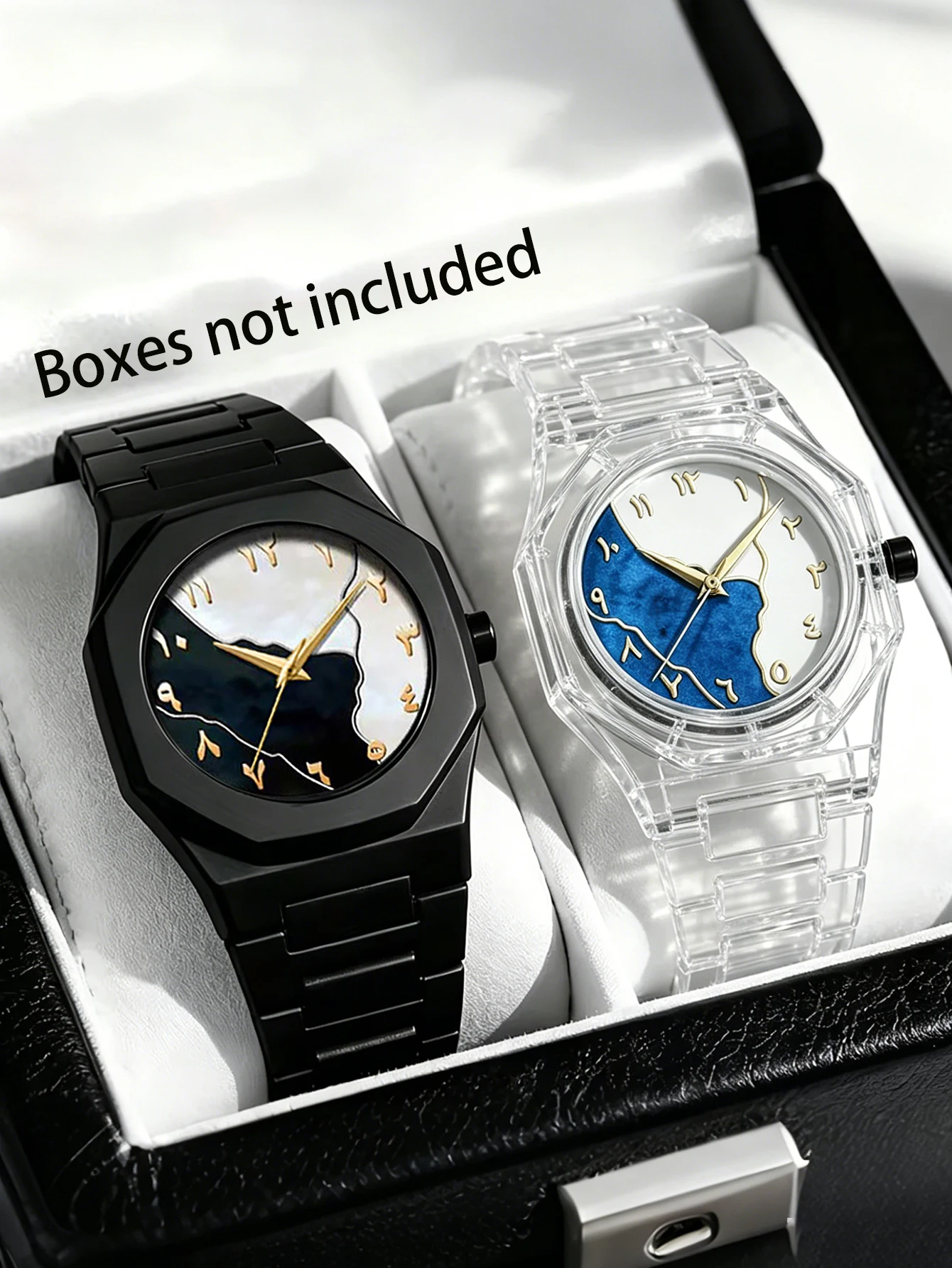 

Unisex Quartz Watch Polygon round Dial Suitable for Couple Parties Perfect Gift for Each Other Holiday Gifts