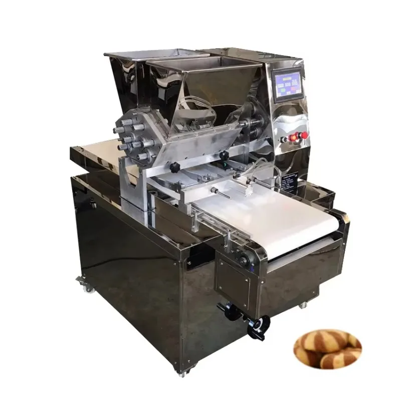 Double Colors Cookies Making Machine Fortune Cookie Depositor Cutter Cookie Biscuit Making Machine Customized