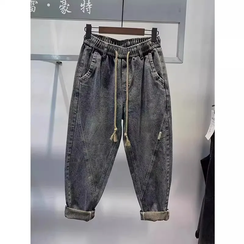 

Loose Fit Men's Denim Jeans mid Waist Waed American Sle Autumn Harvest Trousers Harlan Cabbage Le Design Casual Trousers