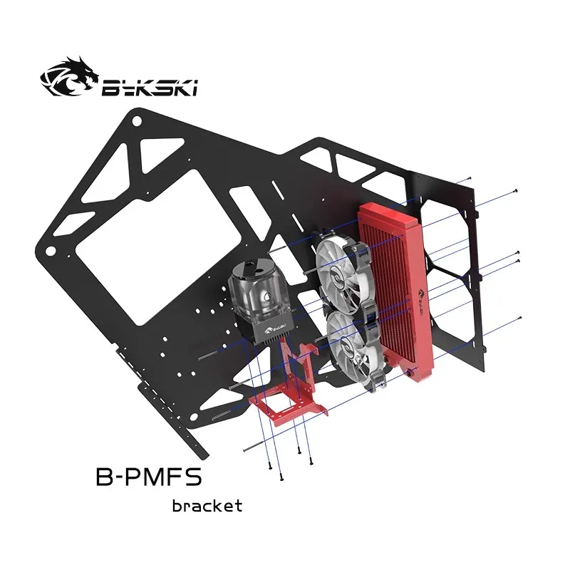 Bykski Multifunctionele beugel / Radiatorbeugel / Waterpomptankbeugel / Zwarte computeraccessoires Fitting B-PMFS